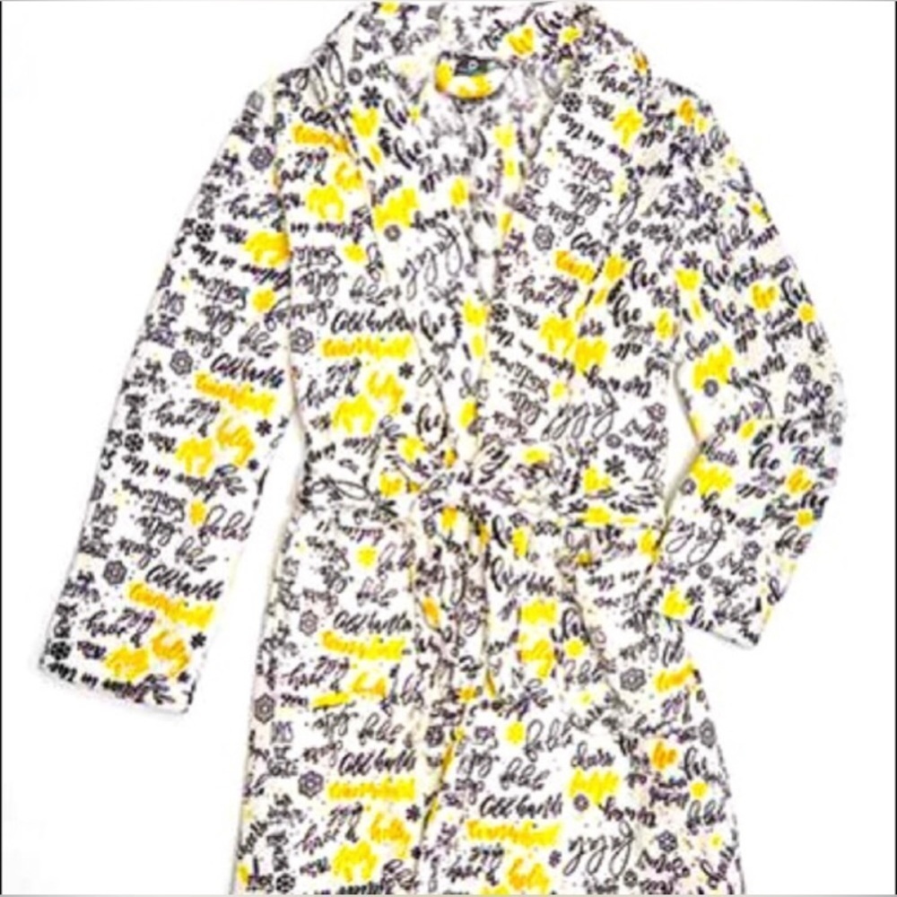 Plush Graffiti Graphic Robe 🎁
